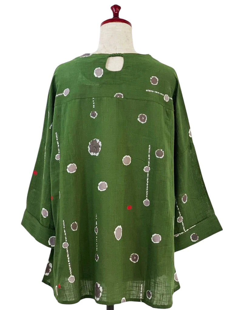 Mona Lisa Flare Pullover in Green