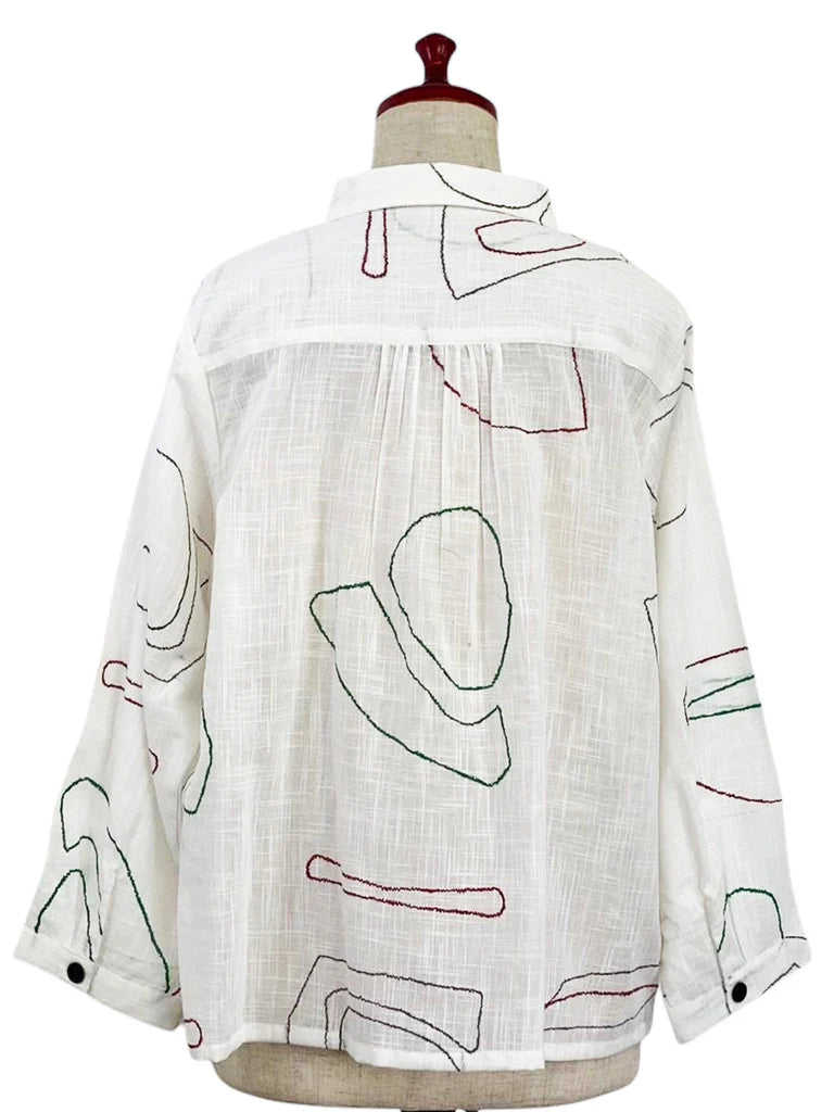 Mona Lisa Pin Tuck Jacket in Natural