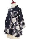 Mona Lisa Black Crop Jacket in Eto Print 