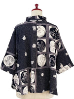 Mona Lisa Black Crop Jacket in Eto Print 