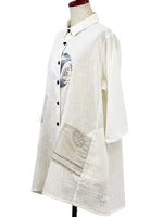 Mona Lisa Circle Patch Jacket in Natural