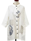 Mona Lisa Circle Patch Jacket in Natural