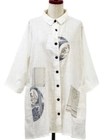 Mona Lisa Circle Patch Jacket in Natural