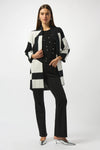 Joseph  Ribkoff Abstract Collarless Coverup