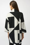Joseph  Ribkoff Abstract Collarless Coverup