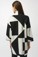 Joseph  Ribkoff Abstract Collarless Coverup