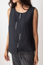 Liv by Habitat Hand Stitched Tank in Black/White