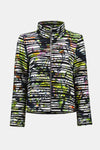 Joseph Ribkoff Multi Stripes Zippered Jacket