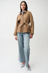 Joseph Ribkoff Cotton Twill Trench in Tiger's Eye