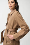 Joseph Ribkoff Cotton Twill Trench in Tiger's Eye