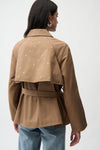 Joseph Ribkoff Cotton Twill Trench in Tiger's Eye