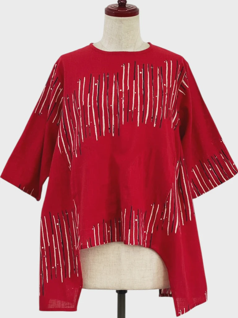 MONA LISA GEOMETRIC FLOW PULLOVER - Harper Greer
