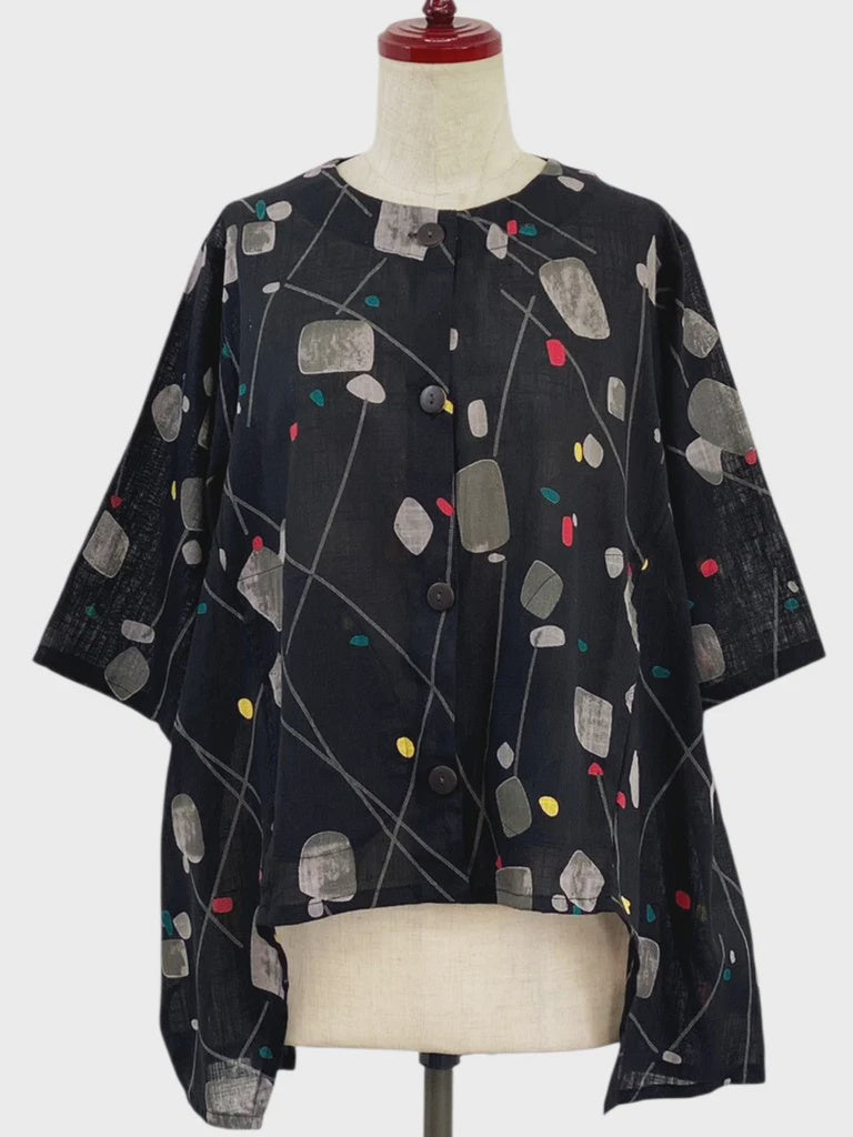 MONA LISA GEOMETRIC FLOW JACKET - Harper Greer