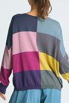 Planet Patchwork V Neck Sweater