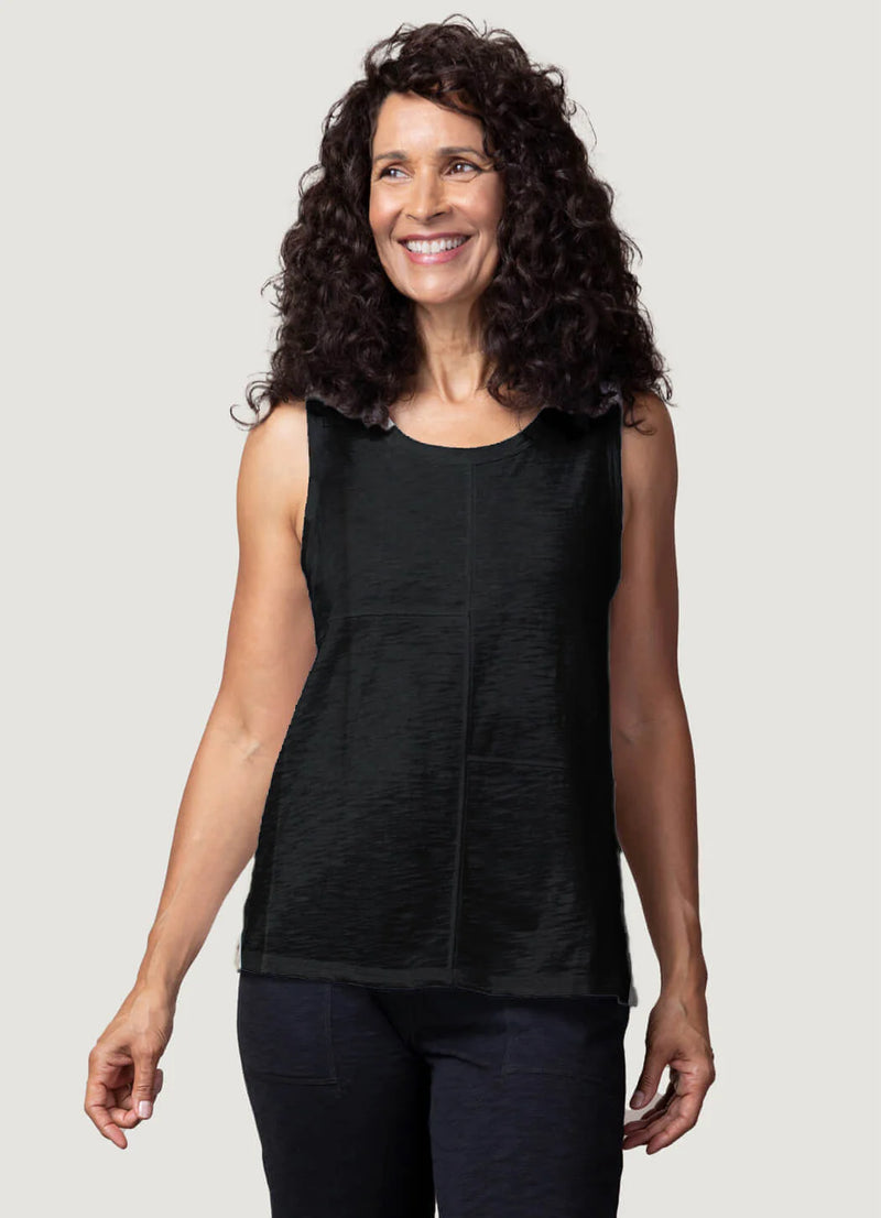 Habitat Cotton Pebble Pieced Tank in Black