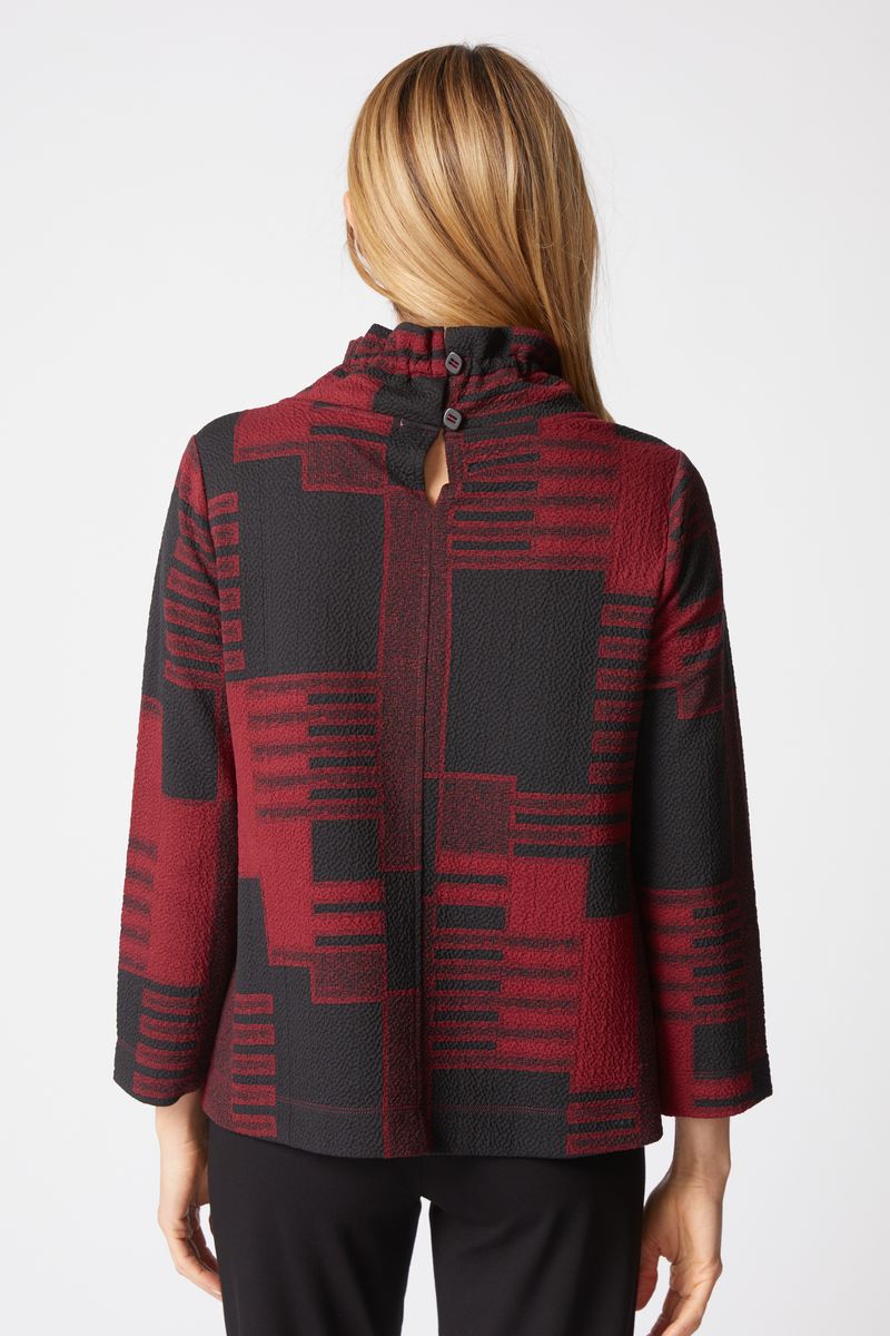 Habitat Fair and Square Pullover in Wine
