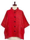Mona Lisa Tab Pocket Jacket in Red