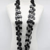 Jianhui London Recycled Wood Squares Necklace in Black