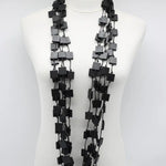 Jianhui London Recycled Wood Squares Necklace in Black