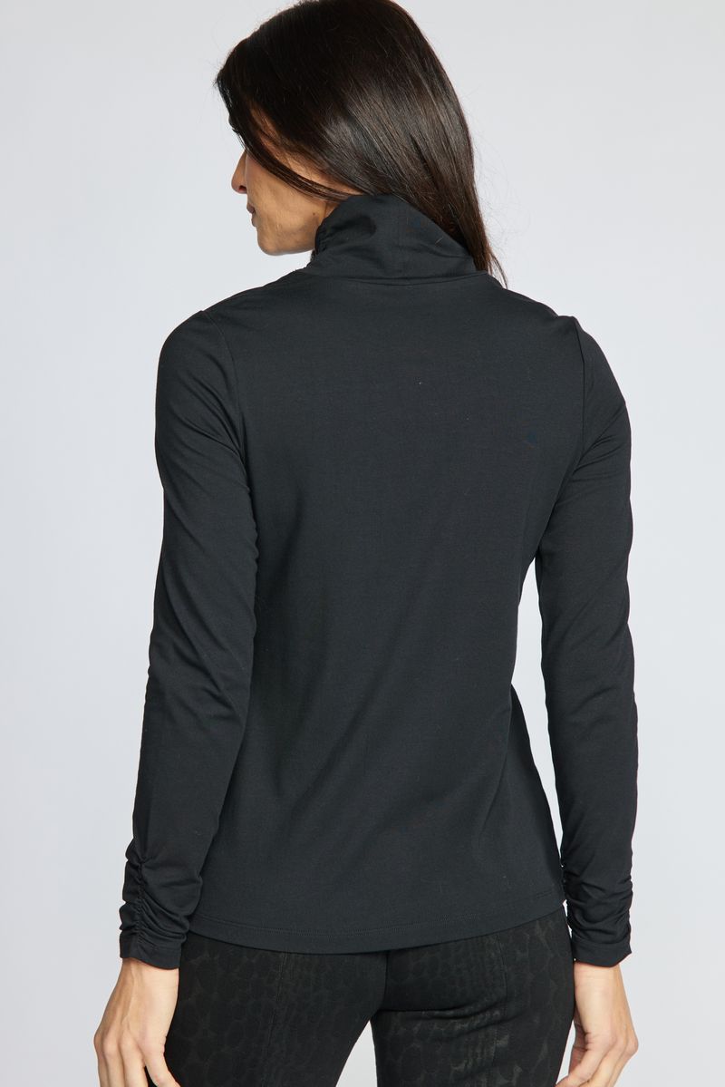 OLIVIA BY HABITAT ESSENTIAL KNITS TURTLENECK IN BLACK - Harper Greer