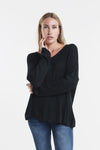 Tees By Tina Gabrielle V Neck in Black
