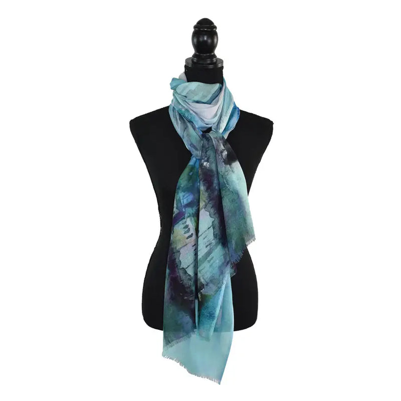 Dupatta Rianne Painterly Landscape Beach Scarf