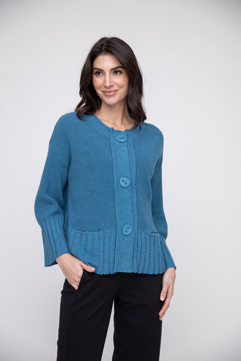 Liv by Habitat Microthermal Knit Swing Cardy in Ocean