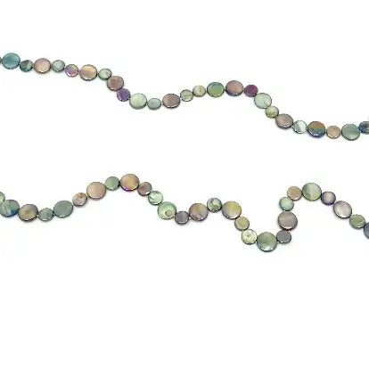 Sea Lily Mother Of Pearl Necklace in Green/Brown
