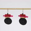 Sabrina Red and Black Earrings