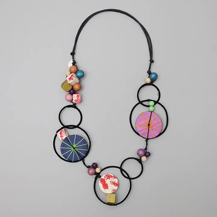 Hayden Disc Necklace in Multi