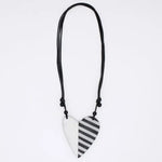 Silver and Black Anastasia Heart Pendant
