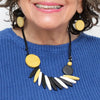 Sylca Chartruese Wood Fringe Necklace