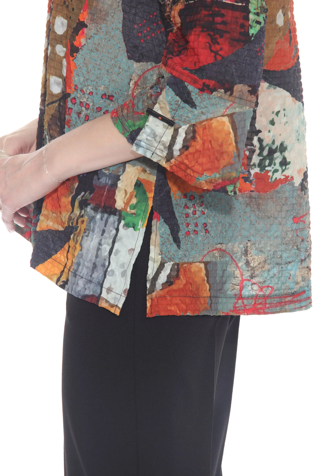 MOONLIGHT ABSTRACT MODERN ART BLOUSE - Harper Greer