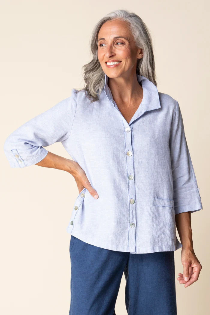 Habitat Favorite Camp Shirt in Cornflower - Harper Greer