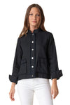 Habitat Linen Solid Summer Breeze Jacket in Black