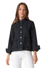 Habitat Linen Solid Summer Breeze Jacket in Black