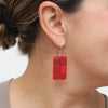 Sylca Red Geovibe Drop Earring