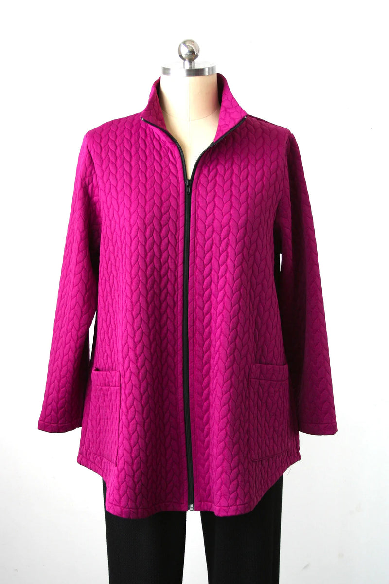 Christopher Calvin Cable Quilt Zip Jacket