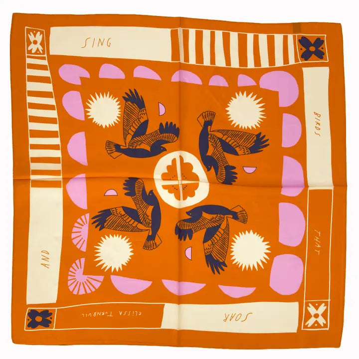 Soar & Sing Silk Scarf - Harper Greer
