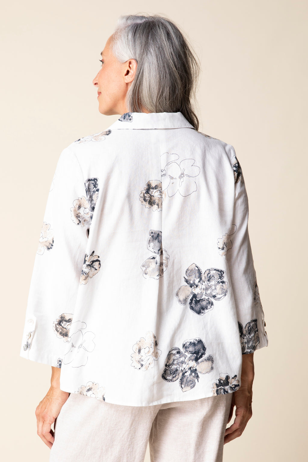 Habitat Linen Floral Retro Swing Shirt - Harper Greer
