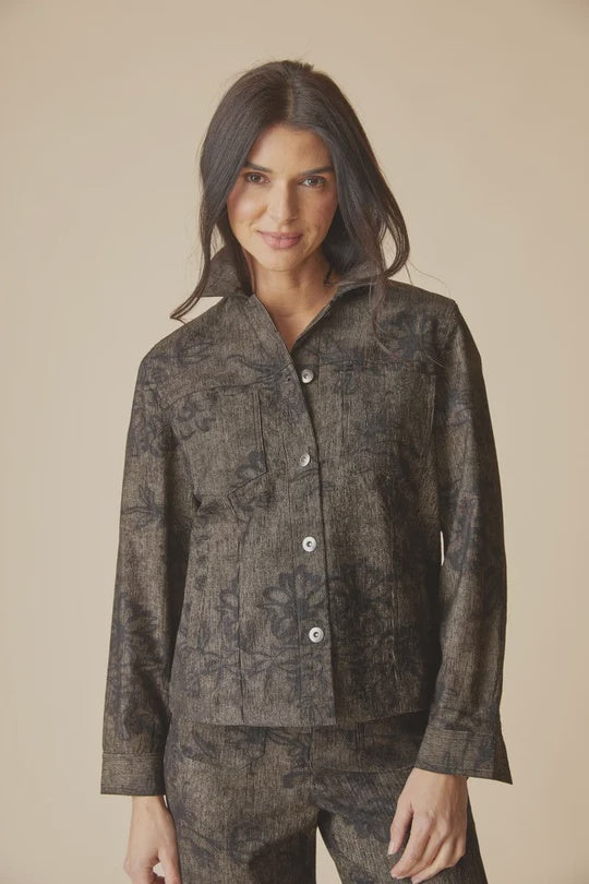 HABITAT LUXE CORD BOYFRIEND JKT IN UMBER - Harper Greer