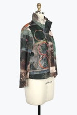 Damee Oil Painting Biker Jacket