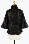 Damee Sequin Striped Short Jacket in Black