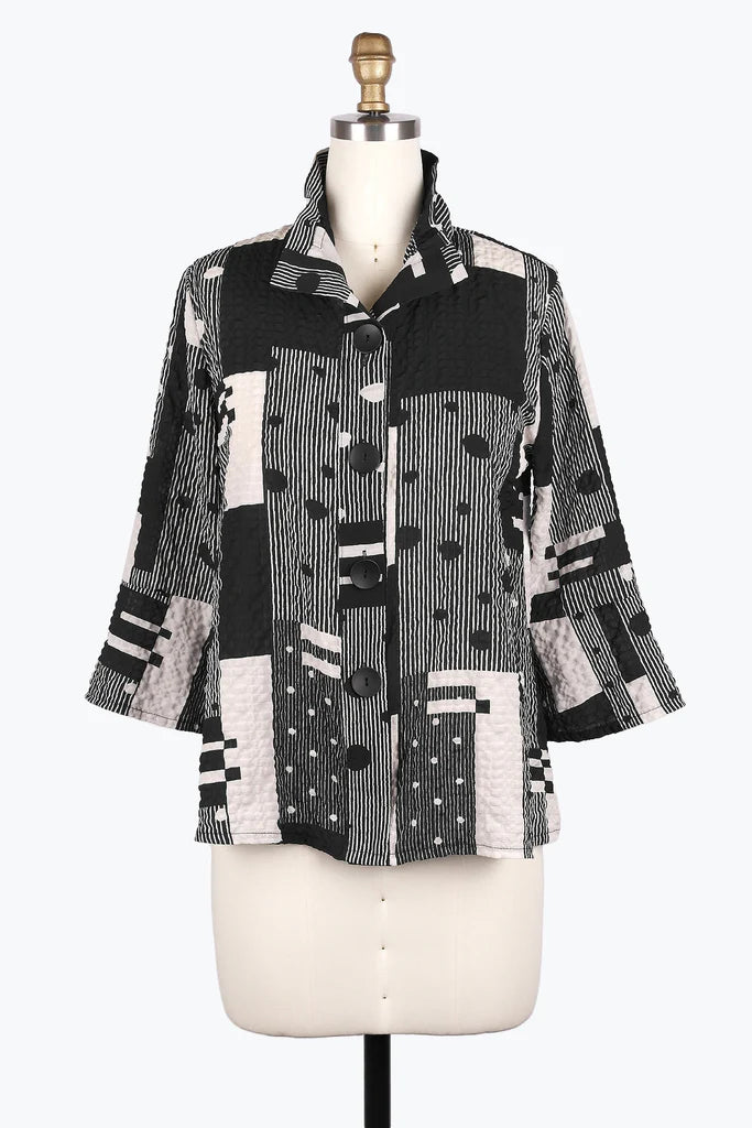 Damee Multi Pattern Seersucker Jacket