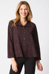 Habitat Crinkle Crepe Mosaic Easy Jacket in Wine