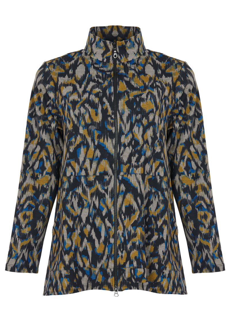 Kozan Jane Jacket in Blue Ikat