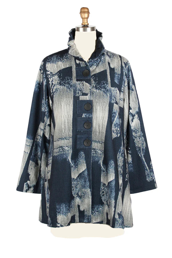 Damee Abstract Long Patch Coat