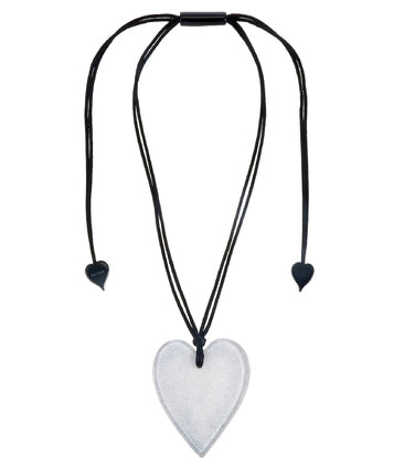 Zsiska Heart Pendant in Silver Pigment