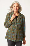 Habitat Confetti Plaid Cozy Blazer in Avocado