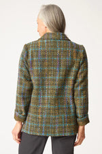 Habitat Confetti Plaid Cozy Blazer in Avocado